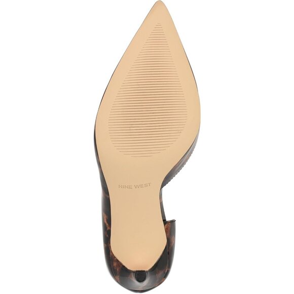 Nine West Women Leopard 201 Polyurethane Closed Pointed Toe Heels Pumps - Picture 4 of 6